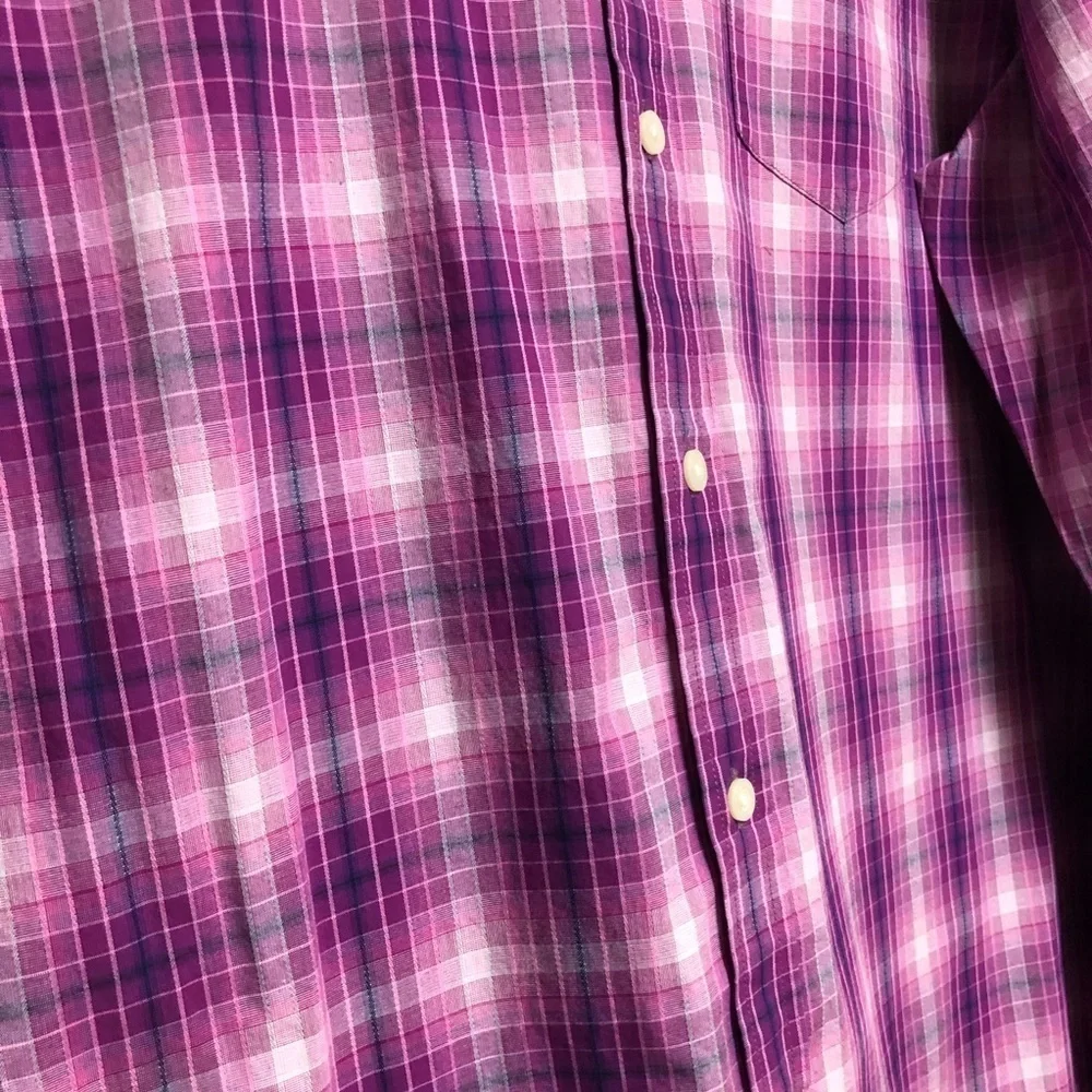 NWT Madison XL, pink purple, white black, long sleeve shirt with pocket